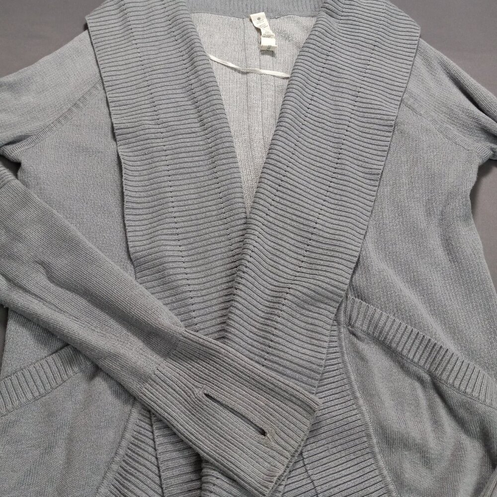 Lululemon Wrap It Up Sweater Gray Size 4‎ - Picture 4 of 17